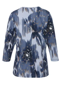 3/4-Arm Print Shirt geschmückt