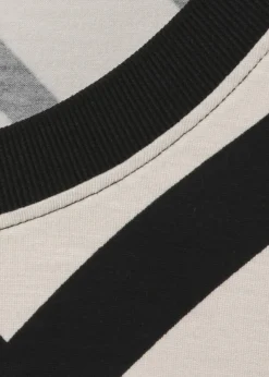 3/4-Arm Print Shirt mit Gummizug-Saum