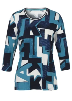 3/4-Arm Shirt mit grafischem Print
