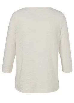 3/4-Arm Shirt mit Strukturmuster