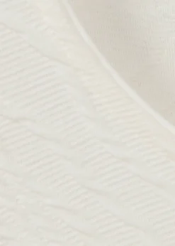 3/4-Arm Shirt mit Strukturmuster