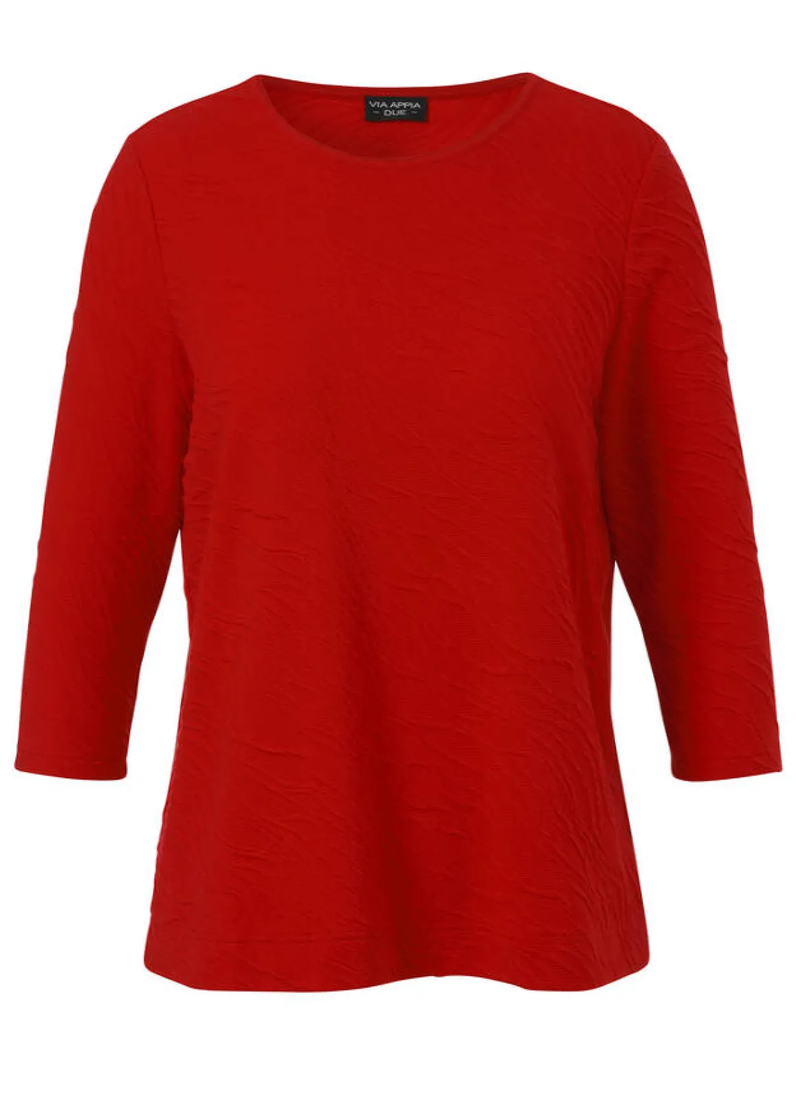 3/4-Arm Shirt mit Strukturmuster