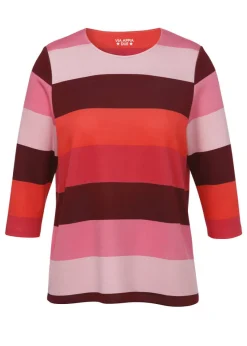 3/4-Arm Sweatshirt mit Blockstreifen