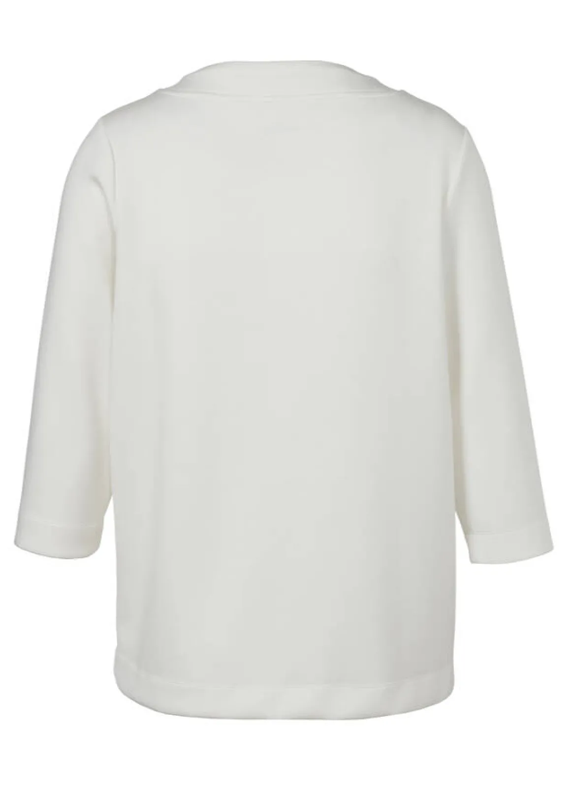 3/4-Arm Sweatshirt mit kurzem Kragen