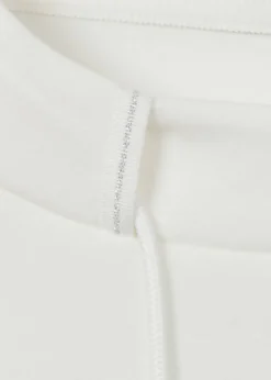 3/4-Arm Sweatshirt mit kurzem Kragen