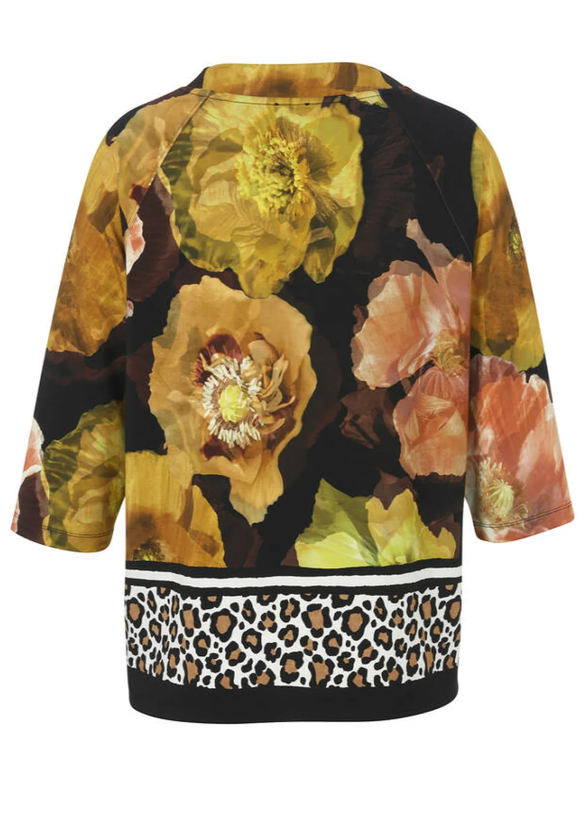 3/4-Arm Sweatshirt mit modischem Mustermix