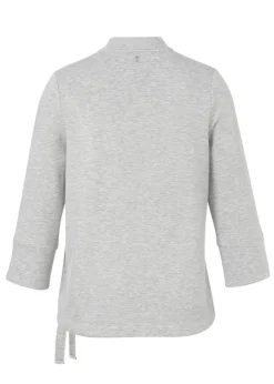 3/4-Arm Sweatshirt Silber-Melange
