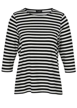 3/4-Arm-Shirt mit Streifen