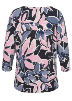 3/4-Arm-Sweatshirt mit floralem Print