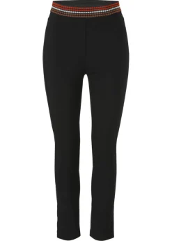 Bequeme Schlupfhose mit farblich abgesetztem Bund