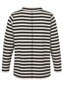 Bicolor Stehkragen-Sweatshirt