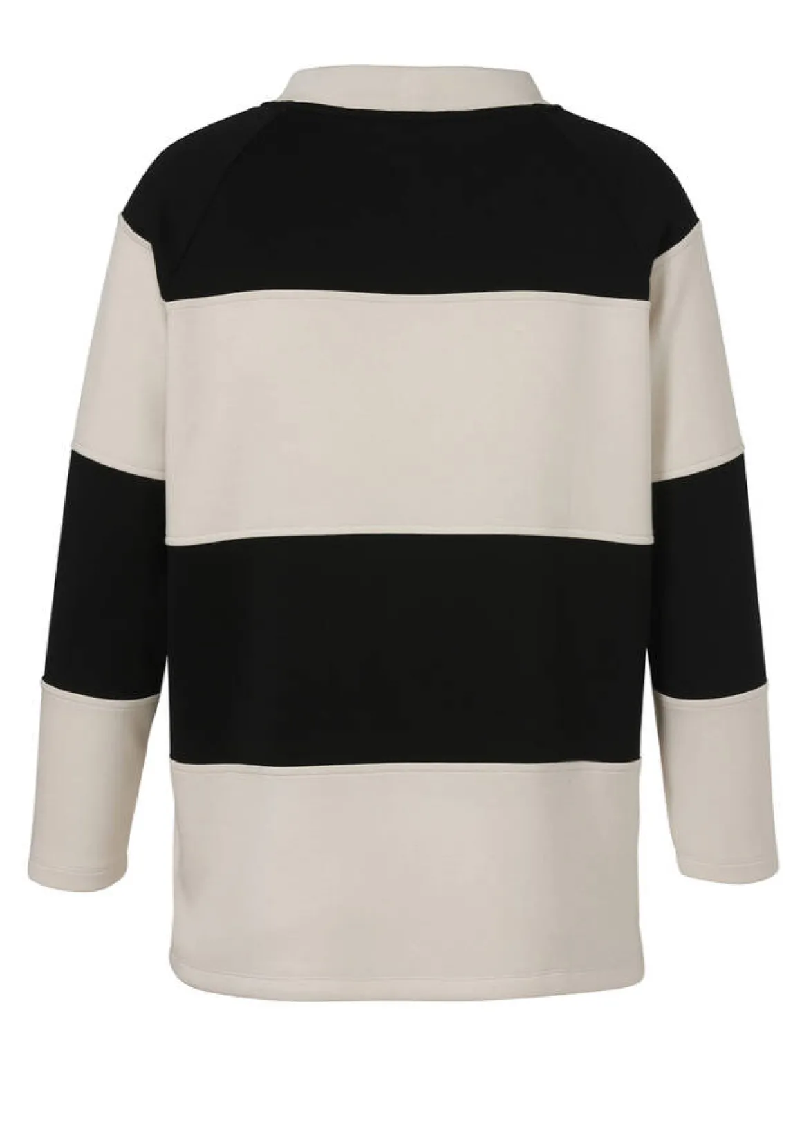 Bicolor Sweatshirt mit Slogan