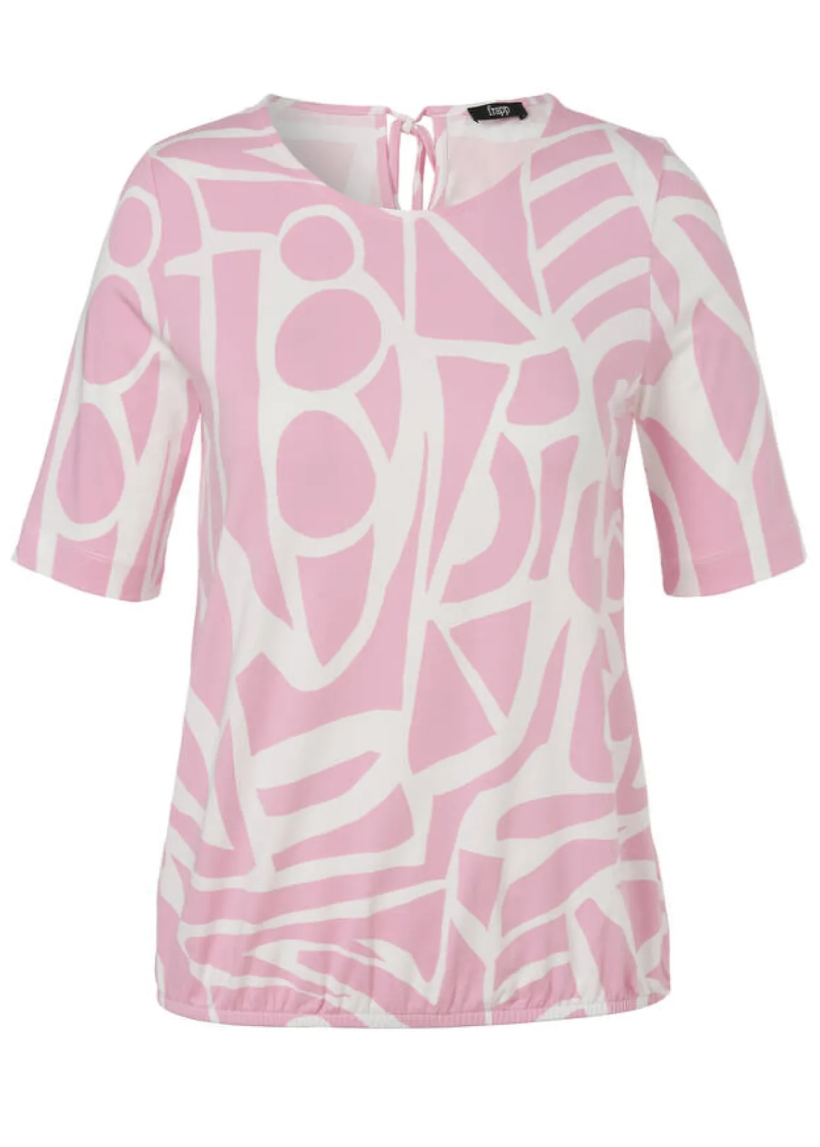 Chices Print-Shirt mit Gummizugsaum