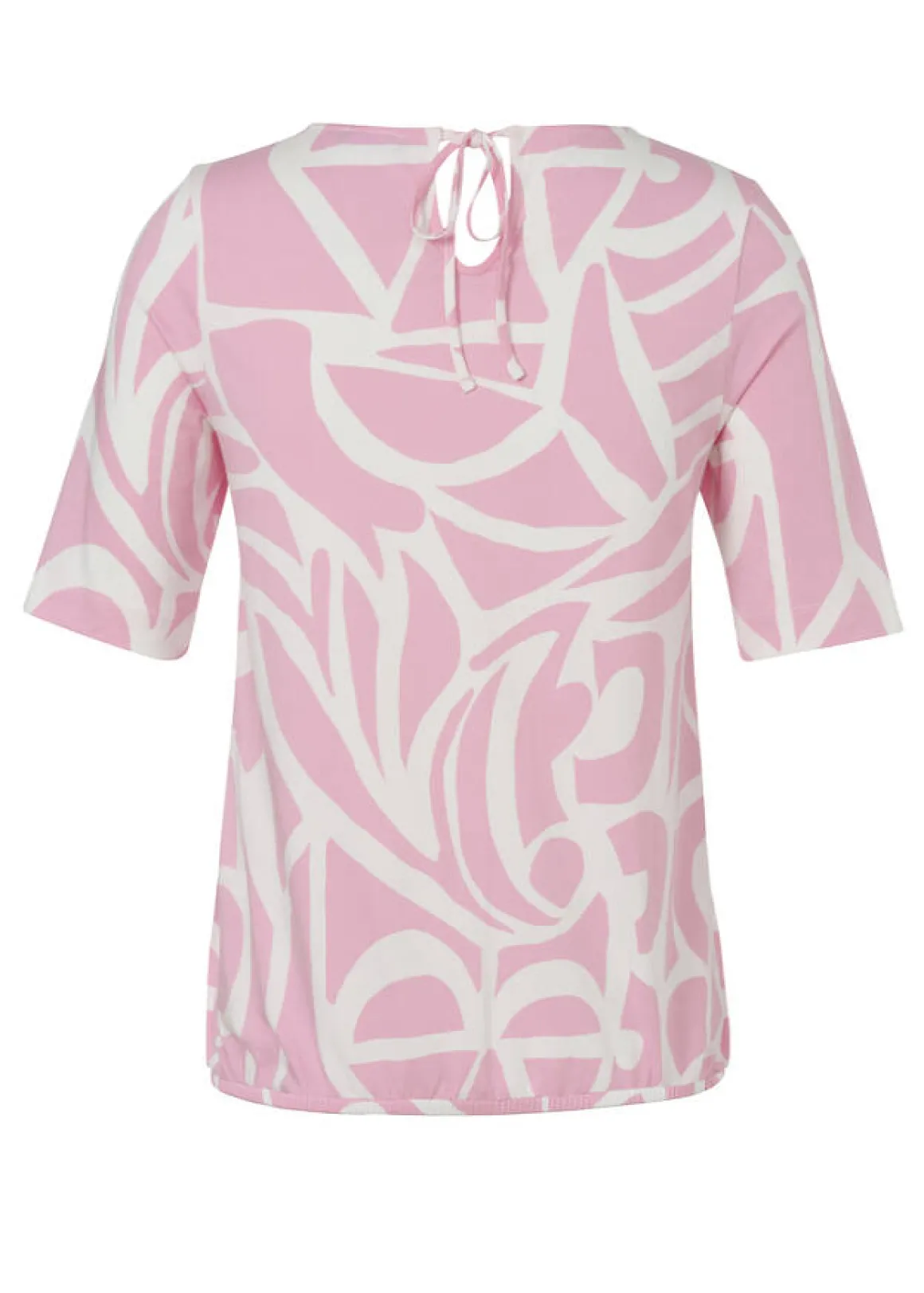 Chices Print-Shirt mit Gummizugsaum