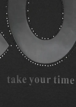 Chices Sweatshirt Schwarz mit Leo-Details