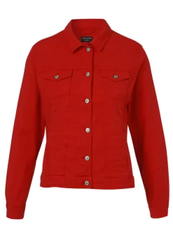 Colour Jeansjacke mit modischem Crash-Effekt