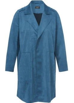 Dezente Langjacke in unifarbenem Design