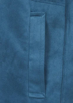 Dezente Langjacke in unifarbenem Design