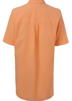 Dezente Longbluse in unifarbenem Design