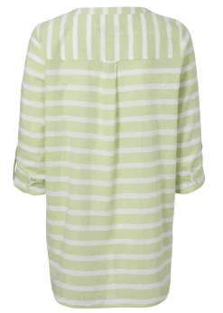 Dezente Schlupfbluse mit gestreiftem Allover-Muster