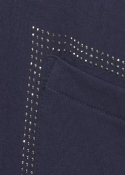 Dezentes Sweatshirt mit Glitzersteinen