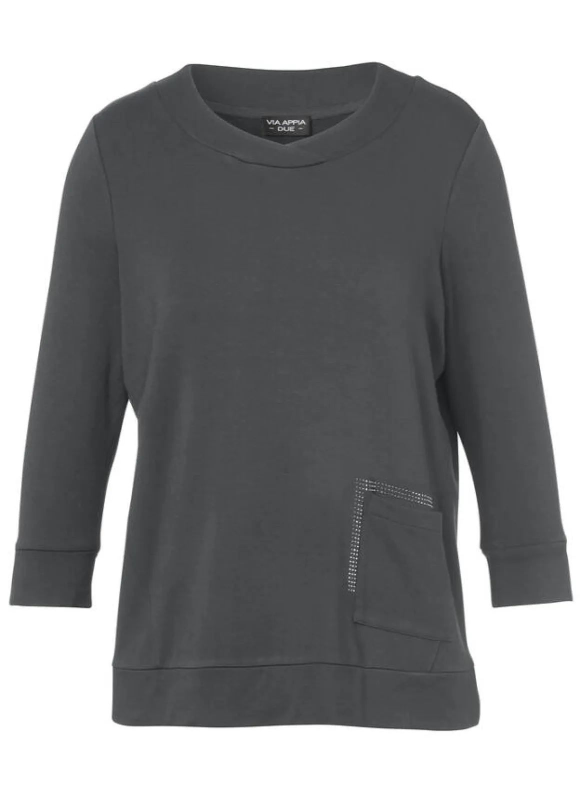 Dezentes Sweatshirt mit Glitzersteinen