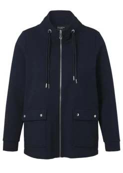 Dunkelblaue Jacke mit Stehkragen