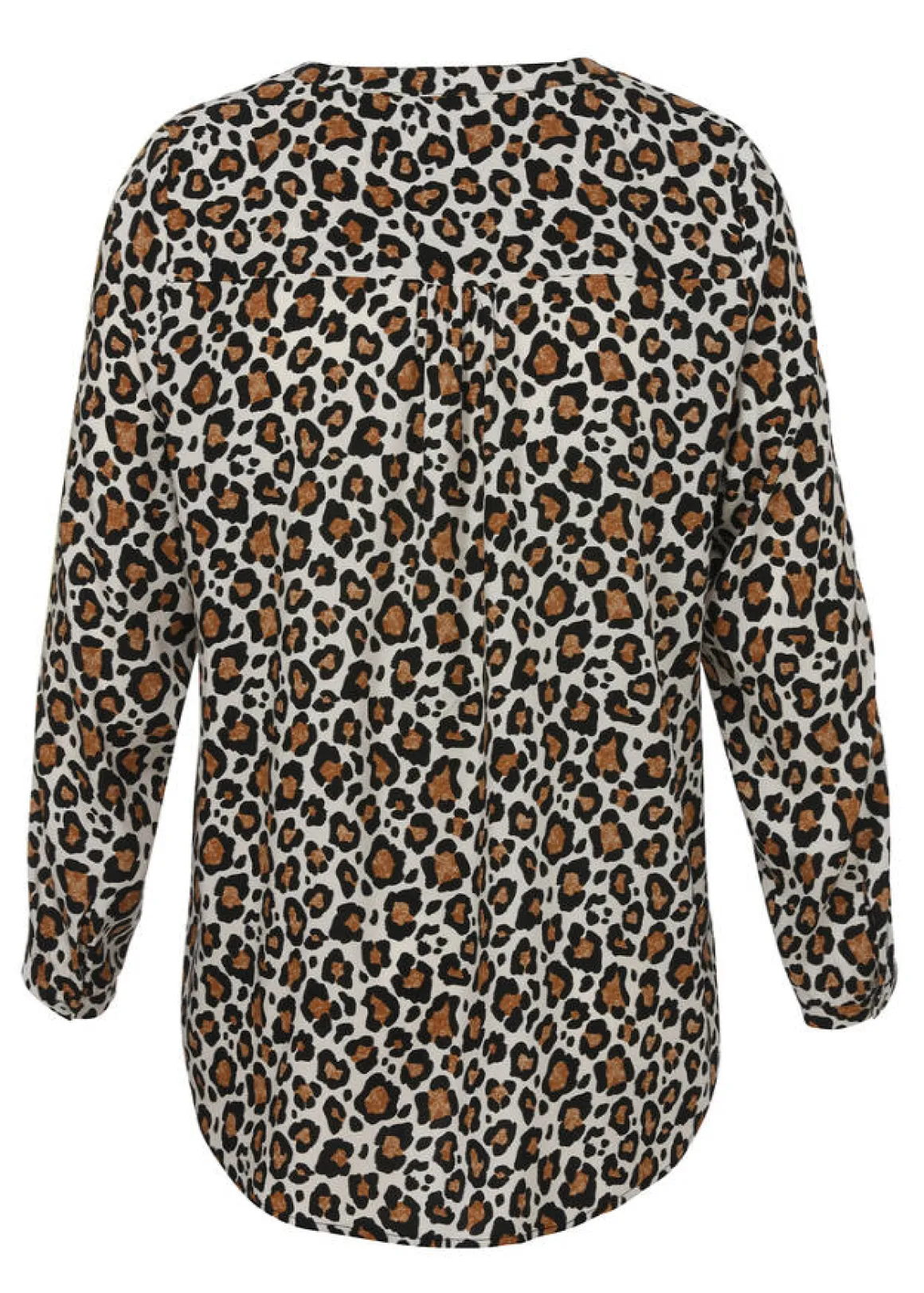 Edel fließende Viskose-Bluse Leo-Print