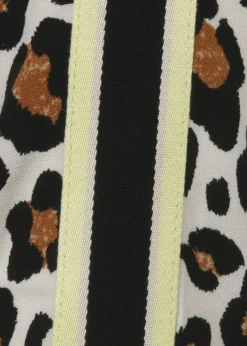 Edel fließende Viskose-Bluse Leo-Print