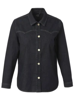 Edel Trendy Jeansjacke im Raw Blue Denim Look