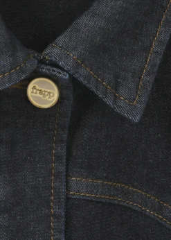 Edel Trendy Jeansjacke im Raw Blue Denim Look