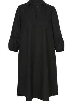 Edel-lässiges Leinen-Kleid mit 3/4-Ärmeln