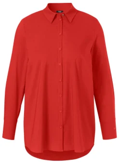 Edle Kombibluse einfarbig