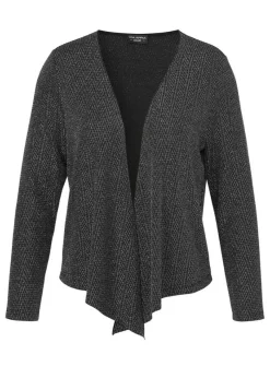 Edle Shirt-Jacke mit Lurex-Glitzereffekt