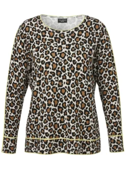 Edler Feinstrick-Pullover Leo-Print