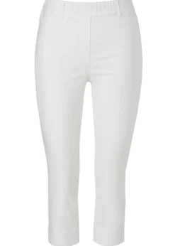 Elastische 3/4-Hose mit schmalem Bein