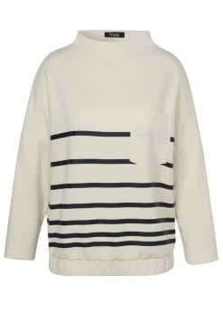 Exklusives Sweatshirt mit Streifenmuster und Tasche