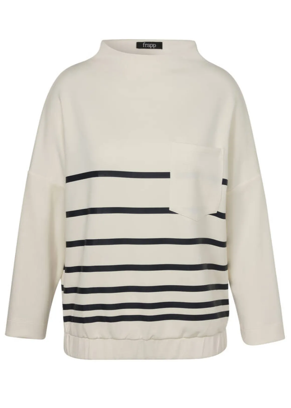 Exklusives Sweatshirt mit Streifenmuster und Tasche