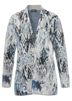 Extrovertierte Strickjacke mit Allovermuster