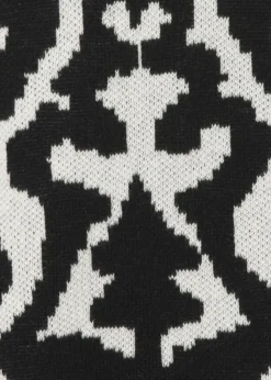 Extrovertierter Strickpullover mit zweifarbigem Muster