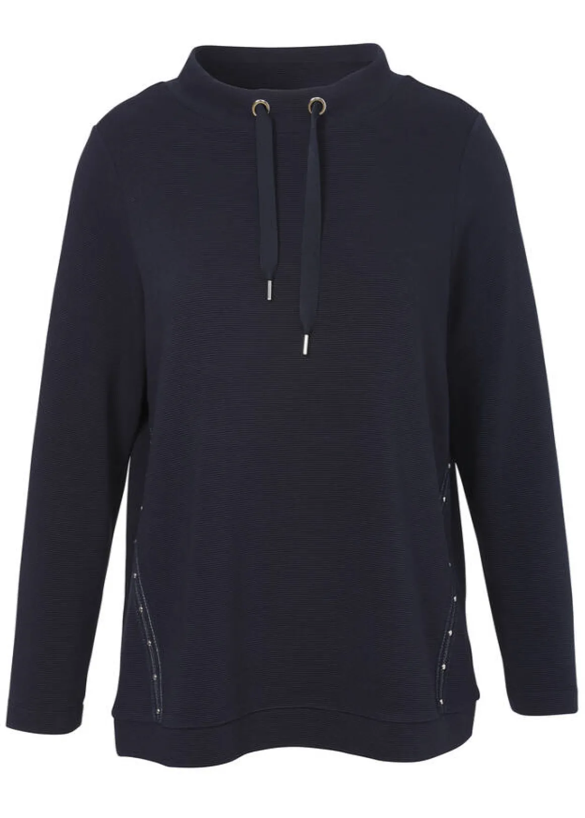Fein geripptes Sweatshirt