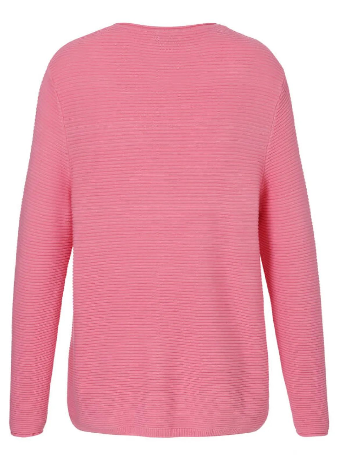 Feingerippter Pullover in Pink