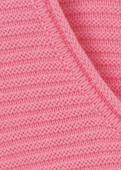 Feingerippter Pullover in Pink