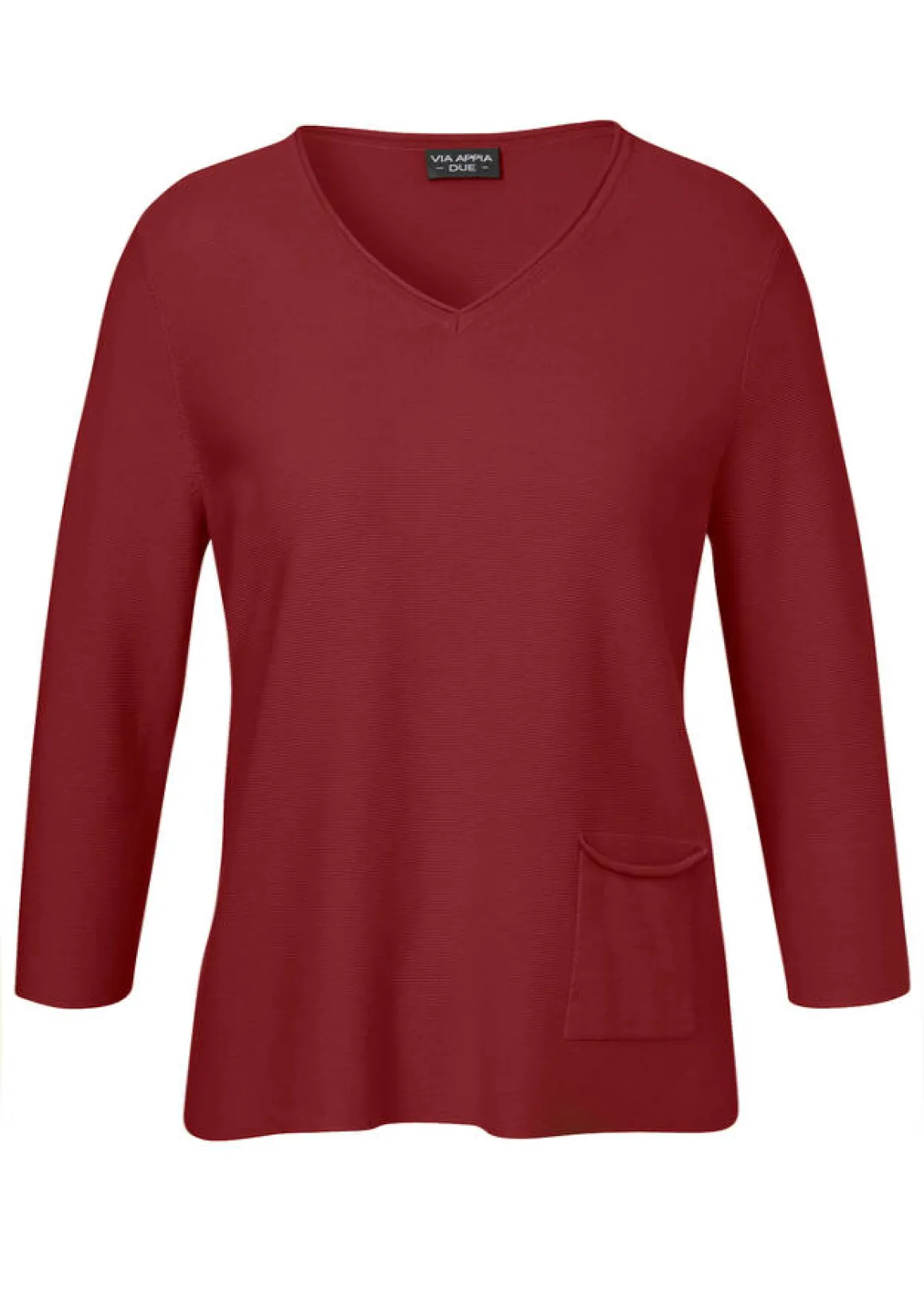 Feinstrick 3/4-Arm Pullover aus softer Baumwolle