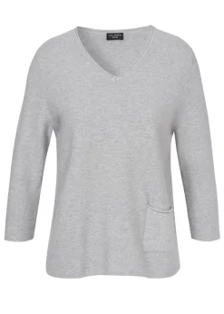 Feinstrick 3/4-Arm Pullover aus softer Baumwolle