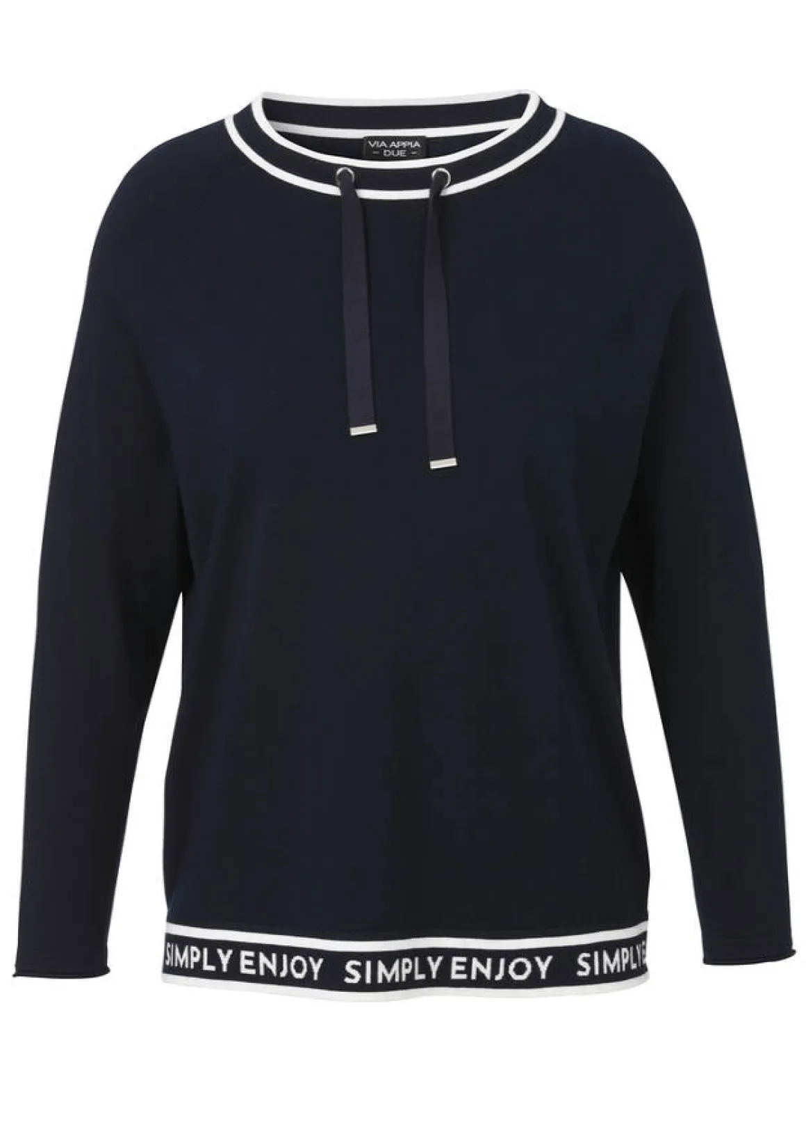 Feinstrick-Pullover mit eingestricktem Lettern-Muster