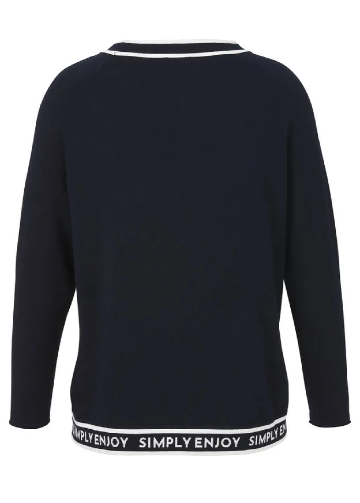 Feinstrick-Pullover mit eingestricktem Lettern-Muster