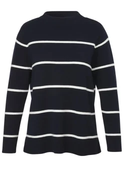 Feinstrick-Pullover mit Ringeln