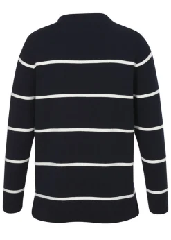 Feinstrick-Pullover mit Ringeln