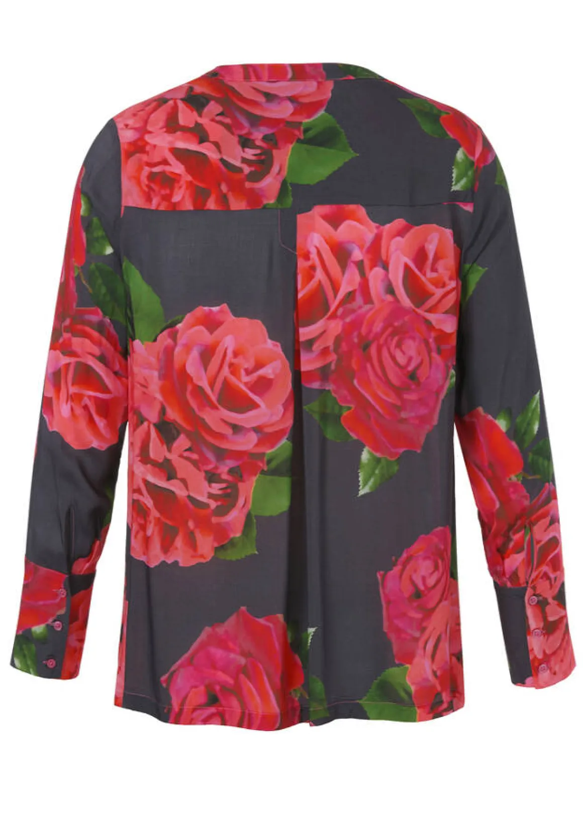 Feminine Langarmbluse mit Allovermuster